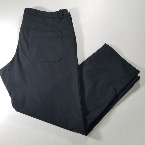 Lululemon ABC Pants Black 40x29 (Act 38x29) Warpstreme Chinos Flat Front 29" - Picture 1 of 10